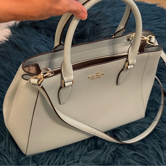 Kate Spade Kristi satchel in dewy blue Saffiano leather - Picture 2 of 7